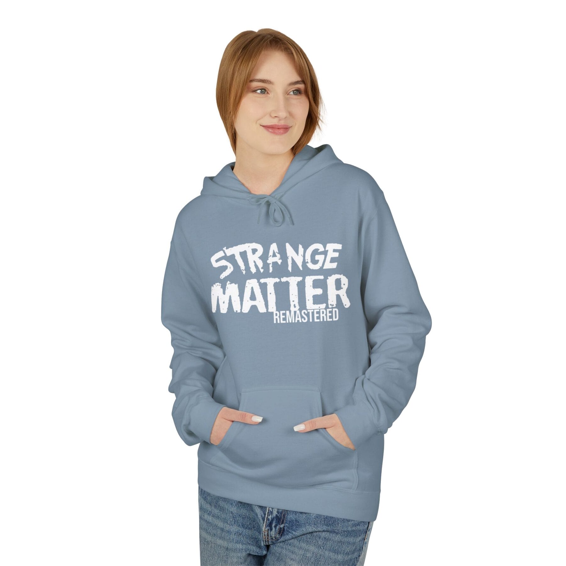 Adult Midweight Hoodie - Strange Matter: Remastered - black and white - Perfect for YA horror and Action fans - Image 29